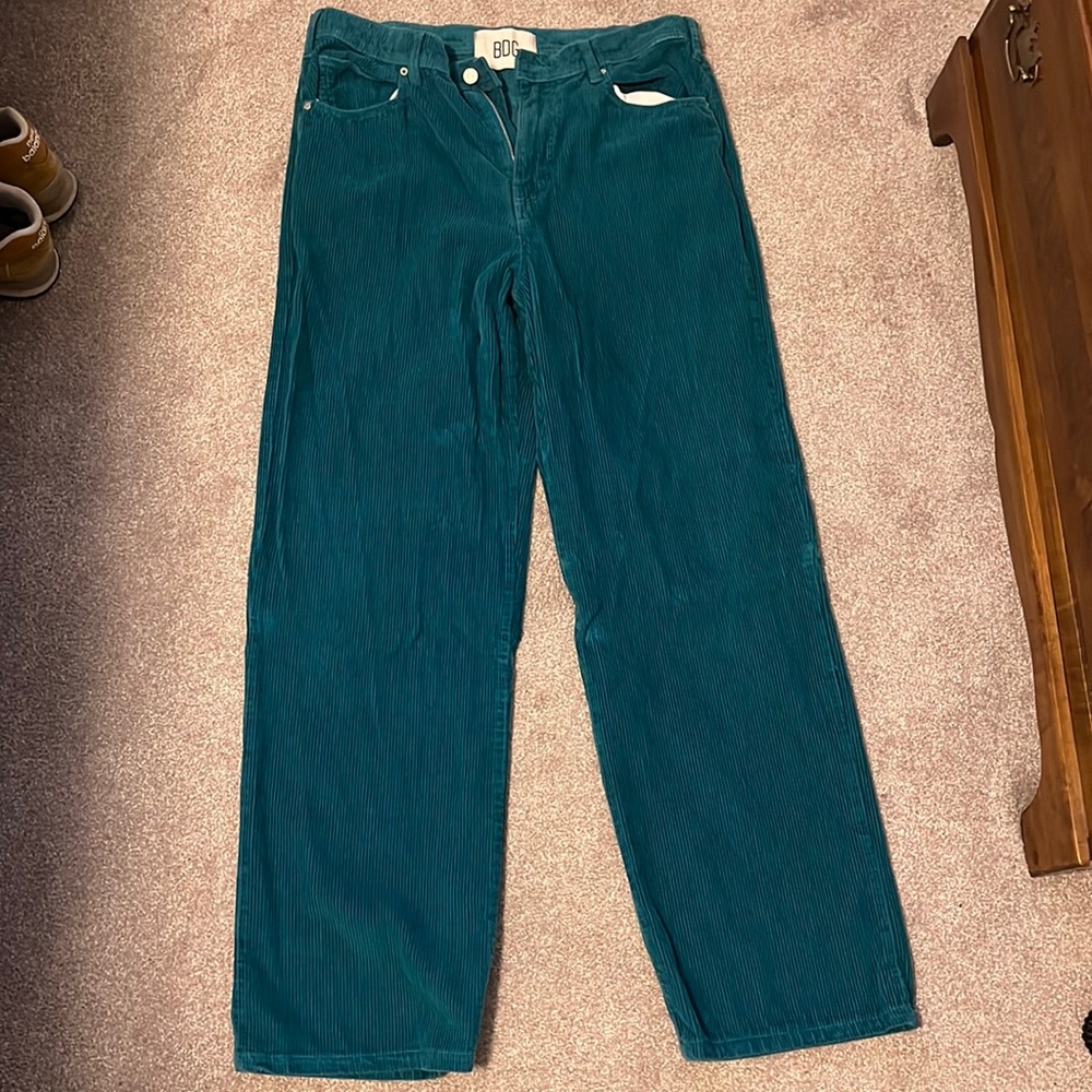 BDG Teal Corduroy Pants